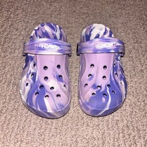 CROCS Kids Lavender Floral Sandals size 8